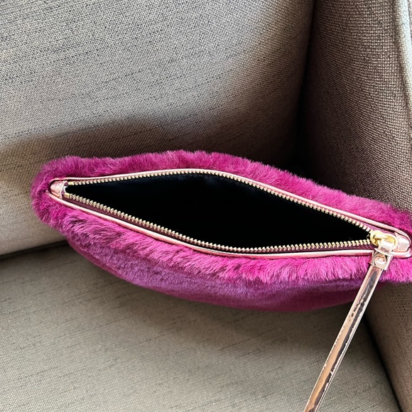 Faux Fur Small Purse. Gorgeous Color. - Picture 4 of 5